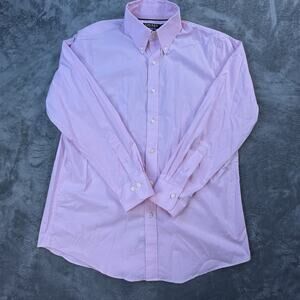 Ralph Lauren Shirt 17.5 Pink Long Sleeve Button Up Black Label Preppy Easter